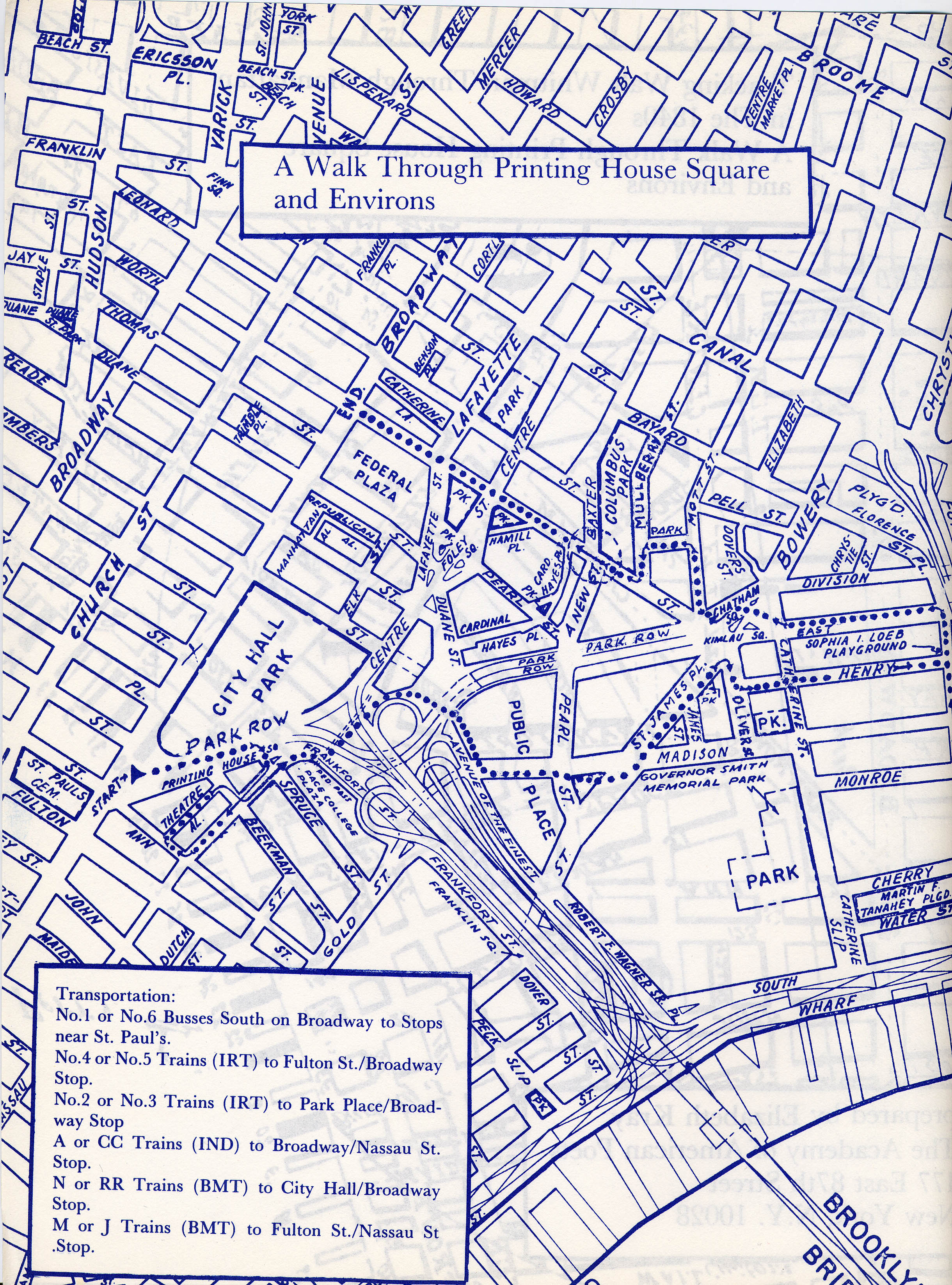 Walt Whitman Walking Tour Map