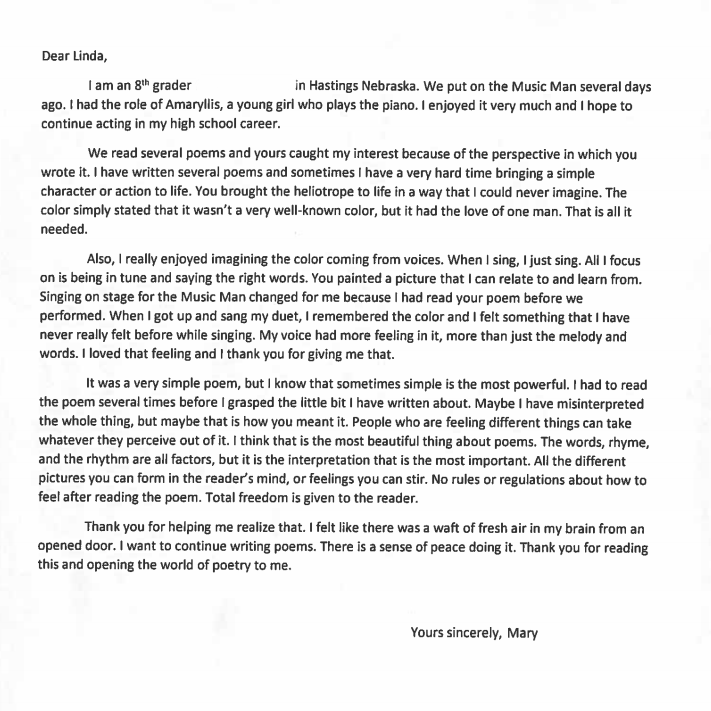 Dear Linda Gregerson From Mary Academy Of American Poets Dear Linda Gregerson From Mary