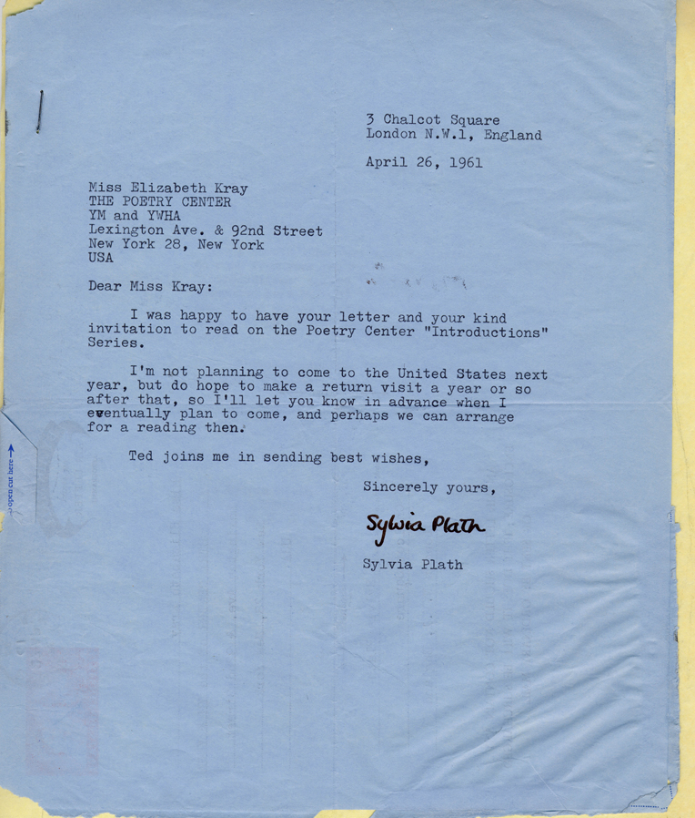From the Academy Archives Letters from Sylvia From the Academy Archives Letters from Sylvia